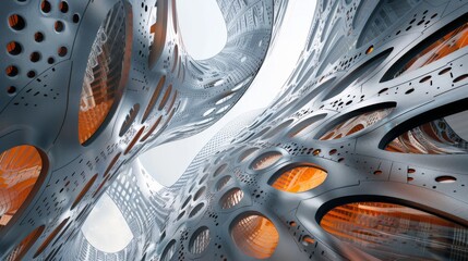 3D rendering of abstract technology concept background. Hi-tech circuit board