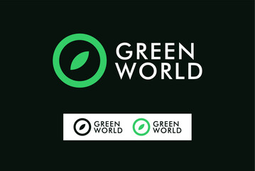 Green World logo design editable vector