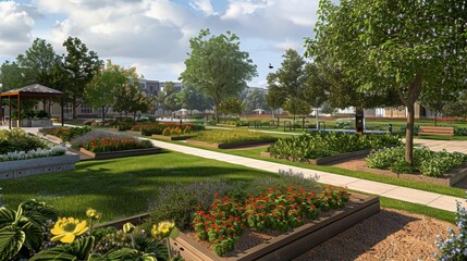 Flowerbeds and gardens in the city of San Francisco.