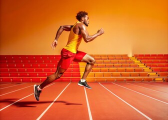 Obraz premium runner running on track