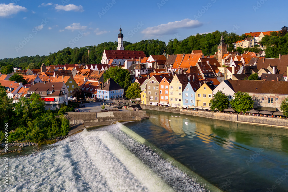 Canvas Prints Landsberg am Lech colorful Old town, Germany