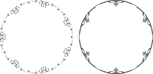 vector frames black on a white background