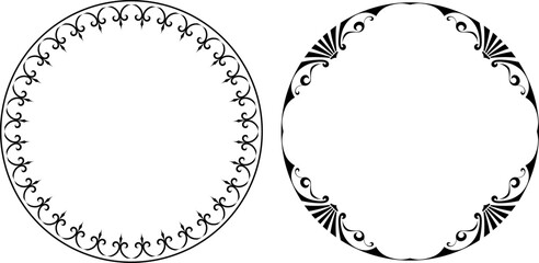 vector frames black on a white background