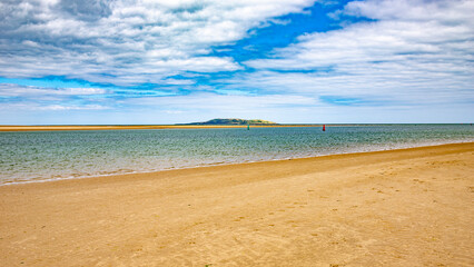 Malahide and Howth cliffs in Dublin irish sea coastline