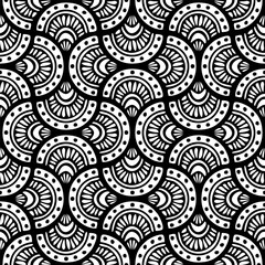 Vector seamless hand drawn pattern. Beautiful asian style design for textile, wallpaper, wrapping paper, stationery.