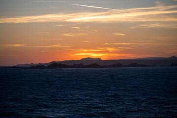 sunset over the sea
