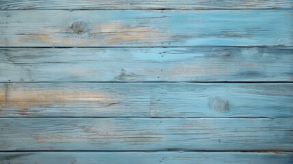 Obraz premium A close-up view of distressed blue wooden planks reveals rustic textures and faded paint, giving the image a charming and weathered vintage appearance.