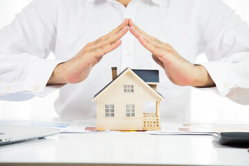 Real estate insurance concept. Protect Your House