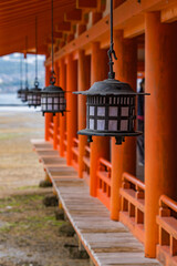 Obraz premium 広島の宮島にある厳島神社の風景
