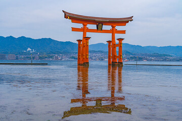 広島の宮島にある厳島神社の風景