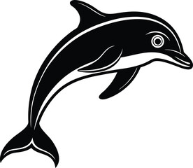 Obraz premium Dolphin silhouette vector illustration