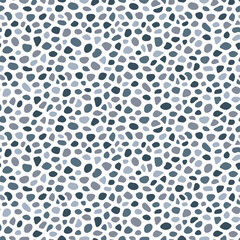 Doodle cobblestones and cute pebbles repeated wallpaper. River and beach rocks seamless pattern. Smooth rounded shapes template background. Paving summer backdrop. Stone plate paving texture