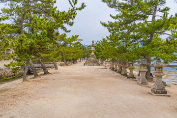 日本の広島にある宮島の街並み