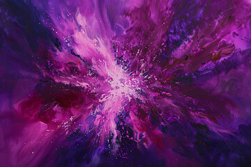 A dazzling purple burst captures a vivid and energetic explosion of color, radiating vibrancy and excitement