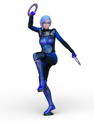 サイバーウーマン　3DCGレンダリング