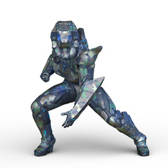 サイバーウーマン　3DCGレンダリング