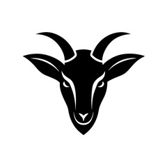 a  goat  head icon silhouette vector illustration 