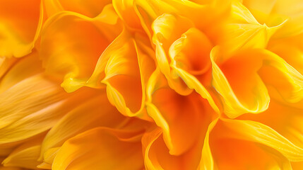 Obraz premium Botanical concept wedding invitation card Soft focus abstract floral background yellow flower petals Macro flowers backdrop for holiday design Closeup of a yellow flower marigold flow : Generative AI