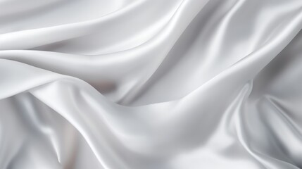 Obraz premium This image captures luxurious white satin textile with soft curves, showcasing the exquisite, silky texture and the way it gracefully catches and reflects the light.