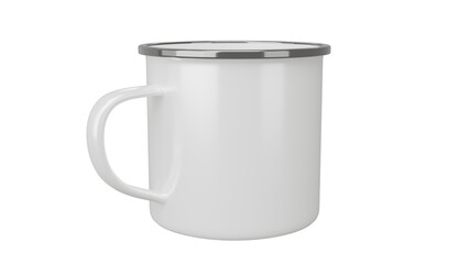 Coffee Camp Mug on isolated background. 3d render