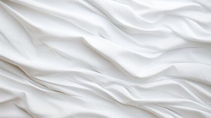 Fototapeta premium Featuring smooth white fabric with soft, flowing pleats, this image exudes calm and elegance, making it perfect for projects focused on serenity and grace in design.