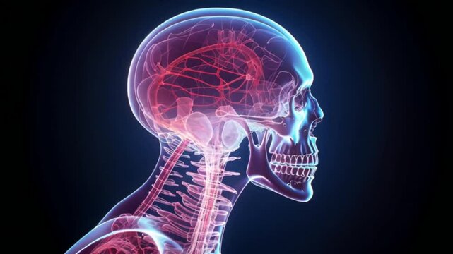 computerized Xray of the human skull Generative AI