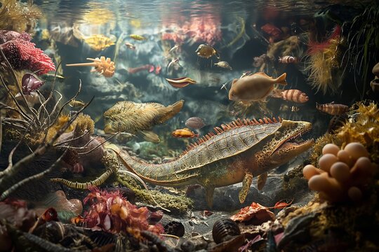Cambrian explosion with diverse ancient marine life