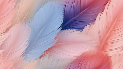 Fototapeta premium background illustration of feather pattern in purple and peach color