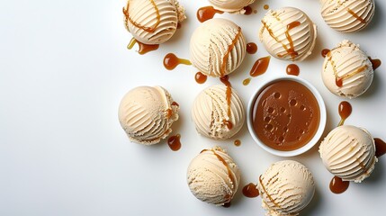 Caramel Ice Cream with Drizzle