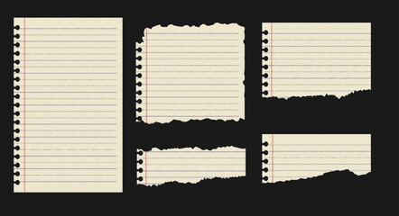 vintage paper texture collage, notebook sheet texture, collage