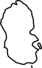 Isle of Arran outline map,  Scottish island map,  Island of Arran map contour