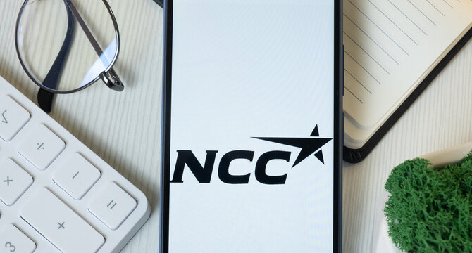 New York, USA - 11 June 2024: NCC Logo on Phone Screen, Company Icon
