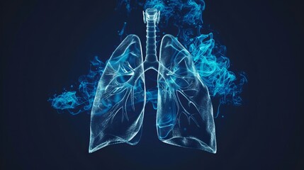 Lungs in Blue Smoke