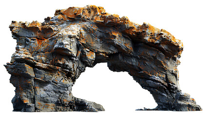 Majestic artificial rock archway, cut out
