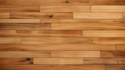 This image depicts a beautifully finished light wooden texture, showcasing its distinct grains and subtle knots, adding a natural and rustic feel ideal for backgrounds or design elements.