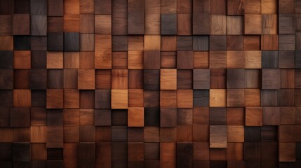 This image illustrates diverse wooden blocks arranged to form a complex mosaic pattern, showcasing various shades and textures that create a vibrant and artistic visual appeal.