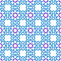 Vibrant blue pattern on a white background creating a geometric design