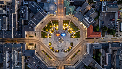 Miasto Łódź- widok na Plac Wolności. © Tomasz Warszewski
