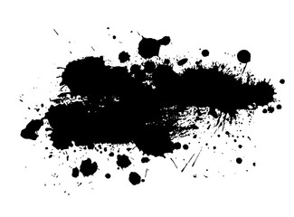 Abstract black blot object. hand drawing. Not AI. Vector illustration
