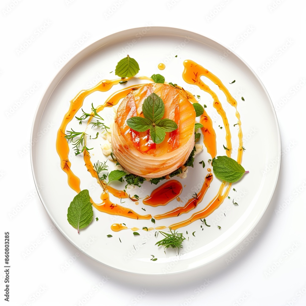 Wall mural famous food dish isolated on a clean background