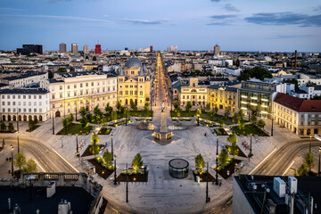 Miasto Łódź- widok na Plac Wolności. © Tomasz Warszewski