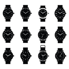Minimalist Watch Icons Set