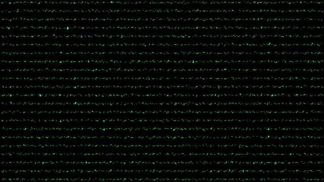 Lighting lines effects black screen animation with lines pattern green color overlay