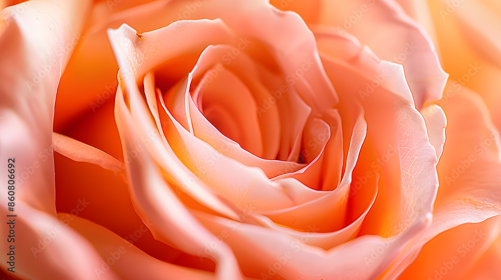 Poster rose flower closeup macro natural background soft focus peach fuzz trendy color of the year 2024 : g