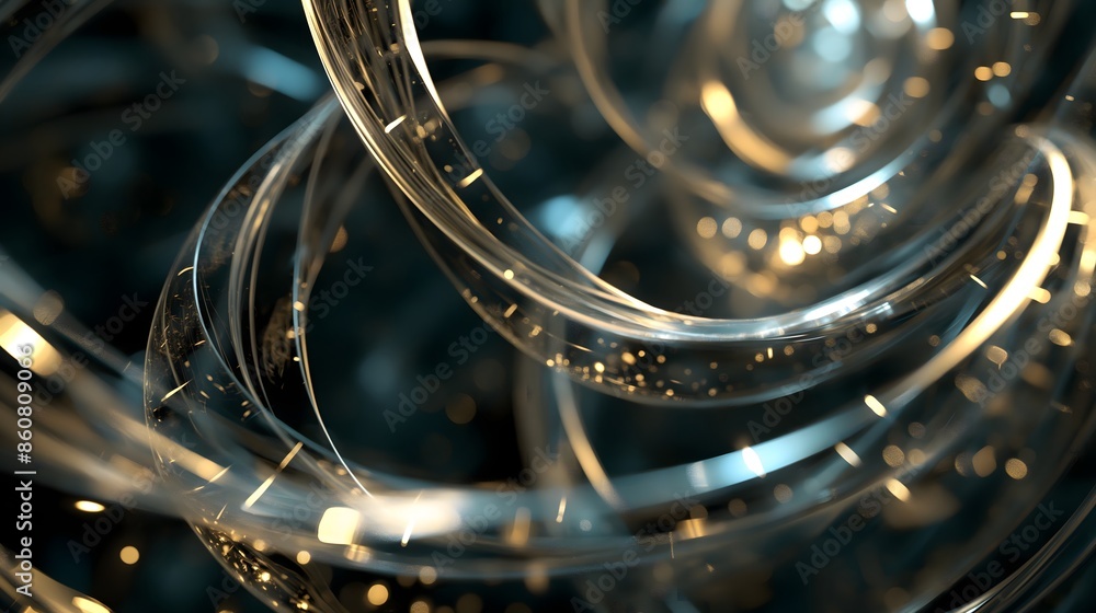 Aufkleber 22. design a kinetic abstract composition with swirling ribbons of light and shadow weaving through 