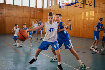 Basketball practice with two energetic young kids