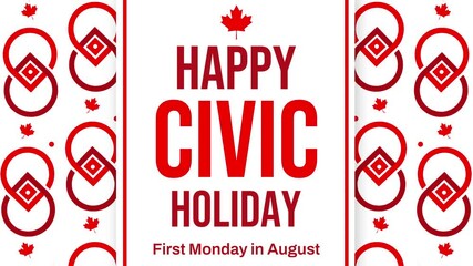 First Monday in August is celebrated as Happy Civic Day in Canada, backdrop