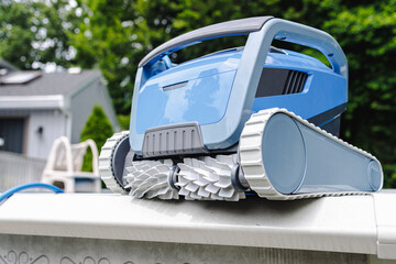 Automatic Swimming Pool Water Cleaner, Cleaning Robot Vacuum, Scrubbing algae dirt debris, wall...