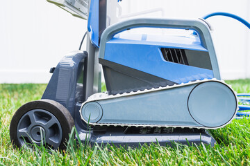Automatic Swimming Pool Water Cleaner, Cleaning Robot Vacuum, Scrubbing algae dirt debris, caddy