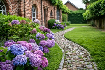 Obraz premium Backyard grass that has just been cut.